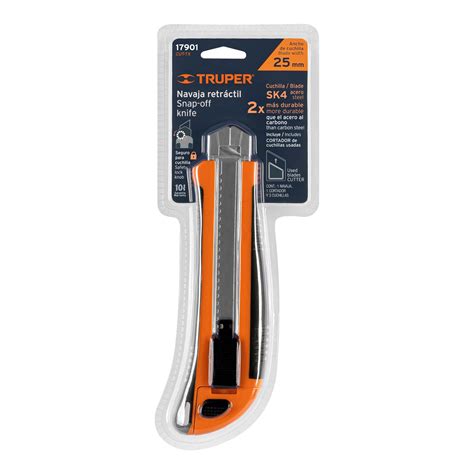 Ficha Tecnica Cutter 25 Mm Profesional Con Alma Metálica Y Grip Truper