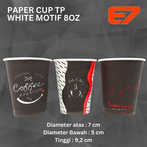 Jual Paper Cup Oz Kraft White Gelas Kertas Putih Gelas Kopi Hot Cup Shopee Indonesia