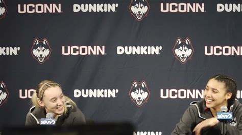 Uconn Wbb Postgame St Johns Paige Bueckers And Azzi Fudd Youtube