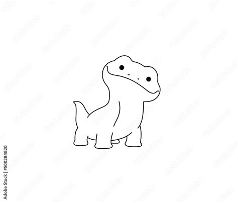 Vector isolated cute cartoon smiling baby lizard colorless black and ...