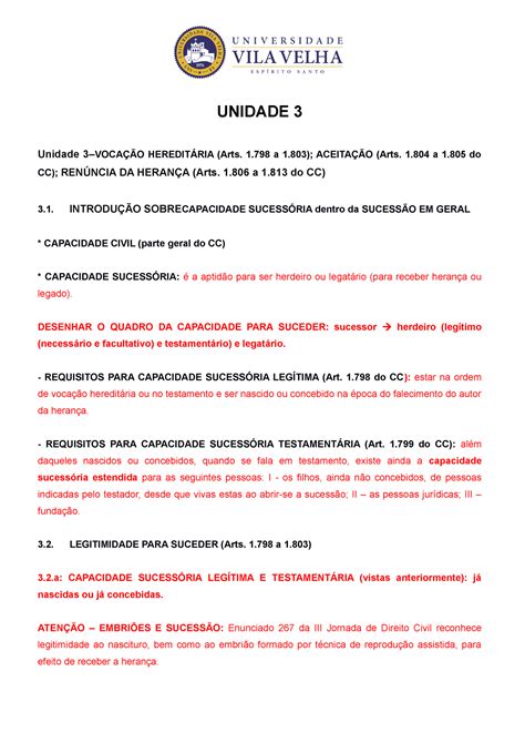 Unidade 3 Plano De Aula Para O Blog Da Uvv Unidade 3 Unidade 3