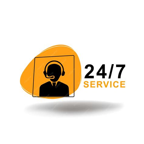Premium Vector Vector Services 24 Hours Support In Abstract Style On