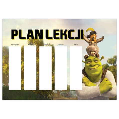 Plan Lekcji Shrek Niska Cena Na Allegro Pl