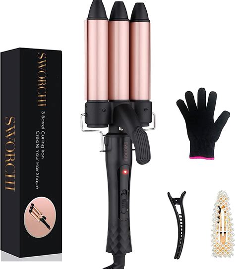 3 Barrel Hair Waver Curler Mermaid Hair Curling Wand 25MM Crimper