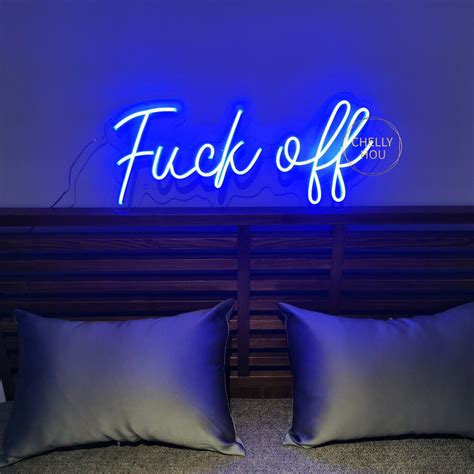 Custom Neon Sign Fuck Off Neon Sign Led Light Custom Neon Etsy