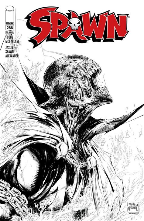 Spawn 1992 288 VF NM Francesco Mattina Black White Variant Cover