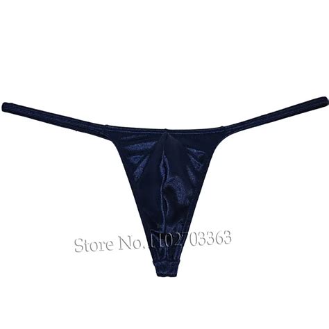 JAXFSTK Mens Bikini Shiny Pouch Micro G String Stretchy Lingerie Mankini T Back Thong Low Rise