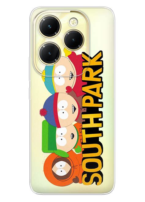 Infinix Hot 40 бампер с картикной мультика South Park Южный Парк лого с Эриком Кайлом Стэном