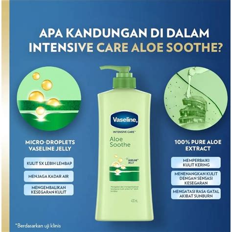 Jual Cod Vaseline Lotion Intensive Care Aloe Soothe 400ml Shopee Indonesia