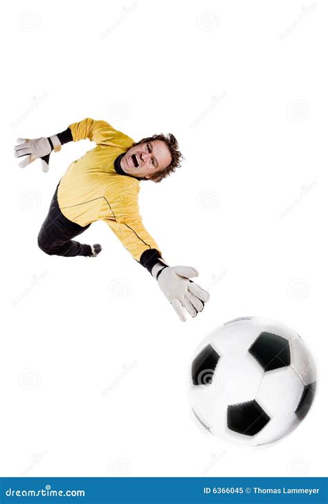 Goalkeeper In Action Stock Image Image Of Defense Expression 6366045