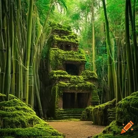 Mossy Aztec Ruins In A Thick Jungle On Craiyon