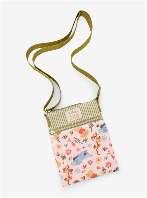 Hot Topic Loungefly Disney Winnie The Pooh Floral Passport Crossbody Bag Liberty Center