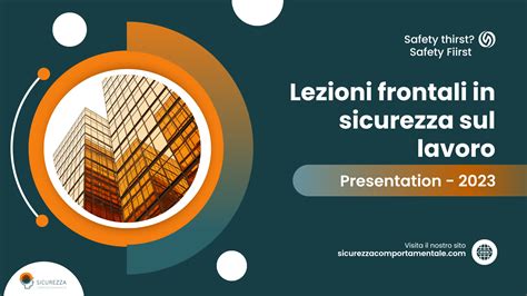 Lezioni Frontali In Sicurezza Sul Lavoro Sicurezza Comportamentale S R L