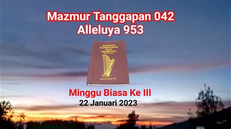 Mazmur Tanggapan Minggu Biasa Iii 22 Januari 2023 Youtube