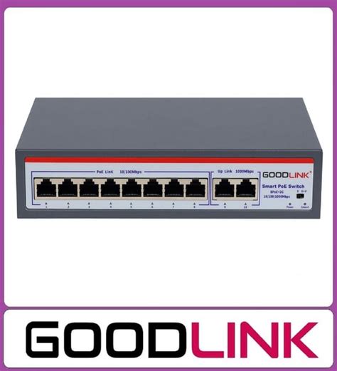 8 Port Poe Switch 2 Port Uplink Gigabit Goodlink