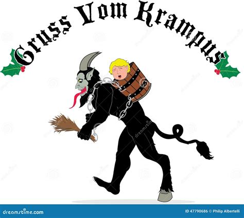 Krampus stock illustration. Image of sinterklass, gruss - 47790686