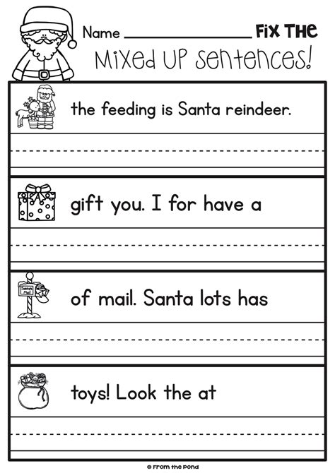 1st Grade Sentences Worksheets Sentences For First Graders T