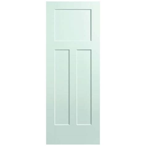 Masonite 30 In X 80 In 3 Panel Winslow Single Bore Solid Core Sea Glass Molded Composite