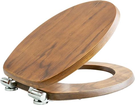 Fanmitrk Natural Solid Wood Toilet Seat Wooden Toilet Seat Plywood