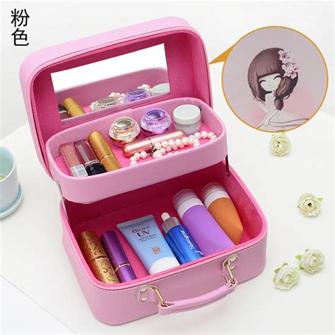 2018 Neceser Zipper Women Makeup Bag Cute Girl Cosmetic Bag With