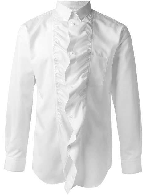 Lyst Comme Des Garçons Ruffled Shirt In White For Men