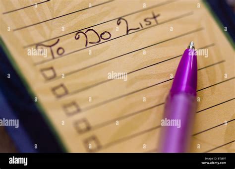 Handwritten List Hi Res Stock Photography And Images Alamy
