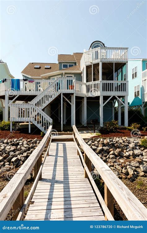 Expensive Beach Homes Sunset Beach Nc In Vertical Orientation Stock