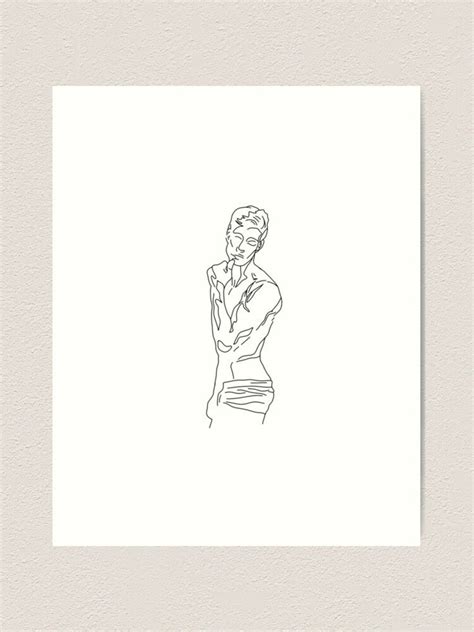 Jacob Line Art Naked Man Line Art Printable Wall Art Art Print Nude