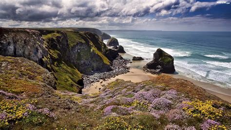 Anglia, Kornwalia, Rezerwat Przyrody Carnewas and Bedruthan Steps ...