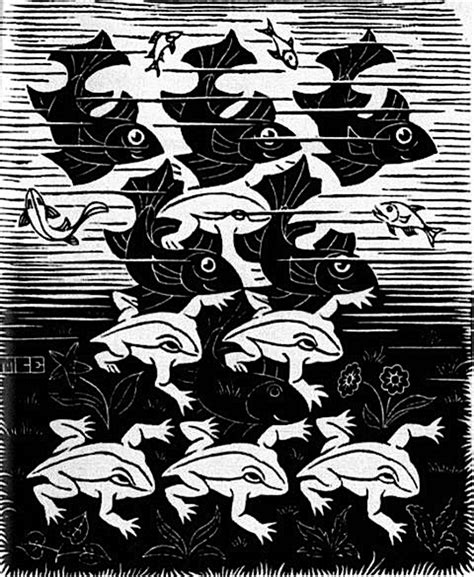 Fish And Frogs By Mc Escher Skot Foreman Gallery