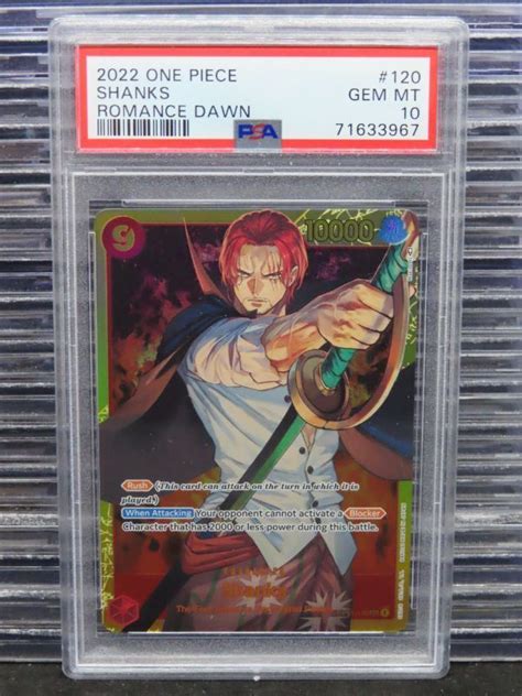 Mavin 2022 One Piece Tcg Romance Dawn Shanks Secret Rare 120 Psa 10