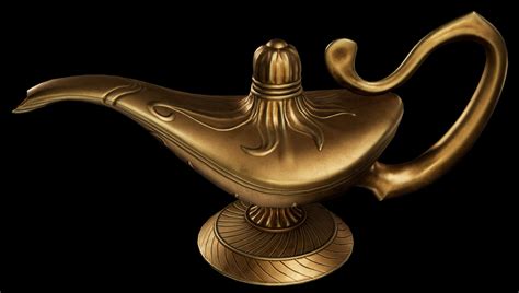 3d Model Genie Lamp Vr Ar Low Poly Cgtrader