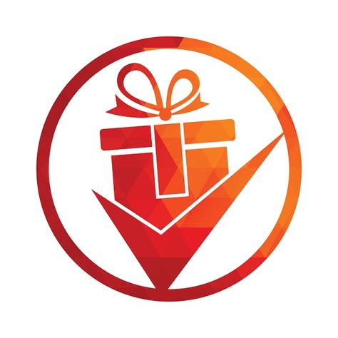 Berpr Fen Sie Das Design Des Geschenk Logo Symbols Premium Vektor