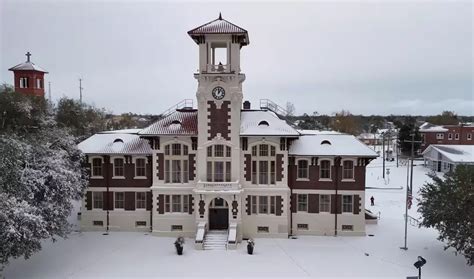 Check Out Aerial View Videos Of Lake Charles Snow Day
