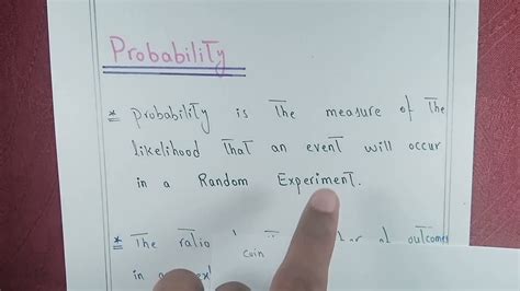 Definition Example Explanation Of Probability Lec 34 A Urdu