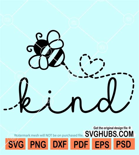 Bee Kind SVG PNG Files, be kind svg free, be kind rainbow svg free, in ...