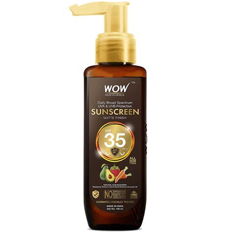 Buy Wow Skin Science Sunscreen Matte Finish Spf Pa Daily Broad