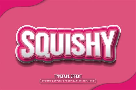 Premium Vector Squishy Pink Text Effect