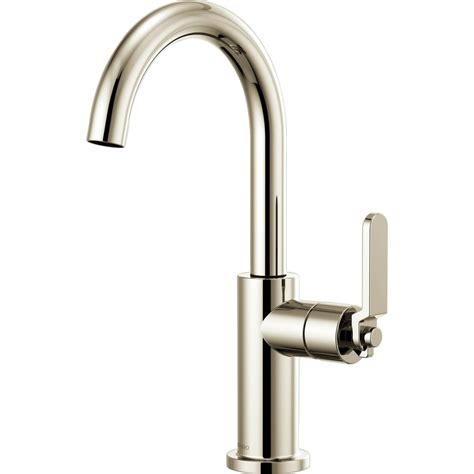 Brizo Litze Single Handle Arc Spout Bar Faucet With Industrial Handle Includes Lifetime