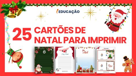 Cartão de Natal Para Imprimir 25 Modelos Incríveis