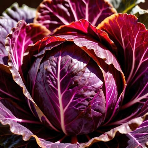 Premium Photo Red Cabbage Fresh Raw Organic Vegetable