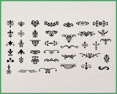 Decorative Elements Svg Flourishes Svg Swirls Svg Ornaments - Etsy