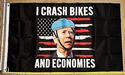 Donald Trump Flag FREE SHIP Biden Bike Crash B Desantis Republican USA