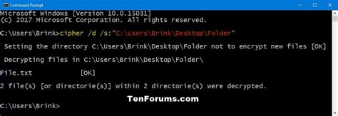 Decrypt Files And Folders With Efs In Windows 10 Tutorials