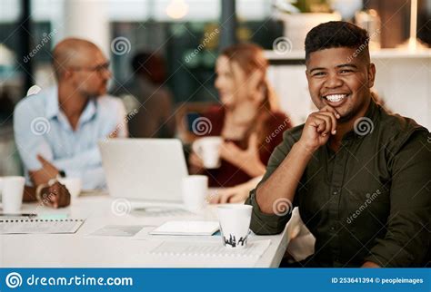 Excited Ambitious And Motivated Business Man In Team Meeting Group