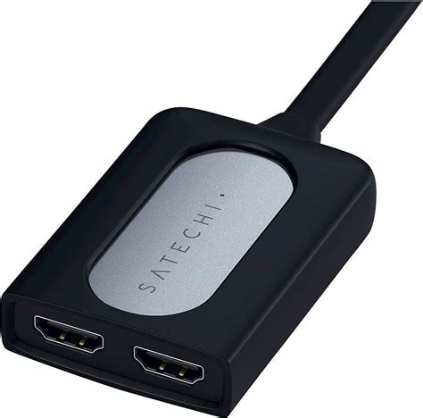 Best Buy Satechi Type C Dual Hdmi Adapter 4k 60hz With Usb C Pd Charging Compatible With 2020