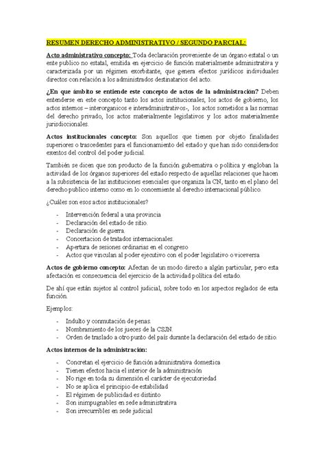 Administrativo Resumen Resumen Derecho Administrativo Segundo