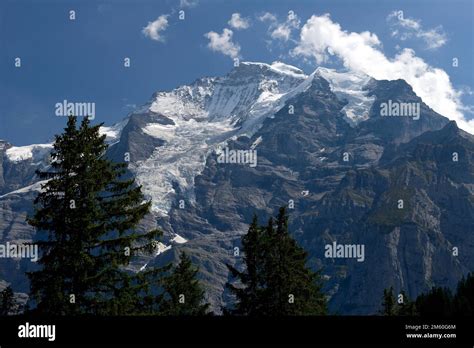Mount Jungfrau 4158 M Part Of The Eiger Moench Jungfrau Triumvirate