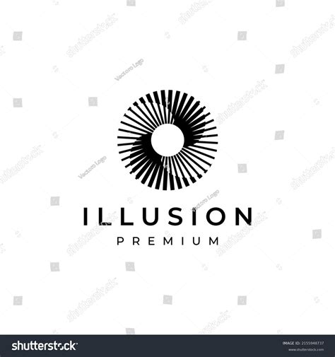 Impossible Circle Line Optical Illusion Logo Stock Vector (Royalty Free ...