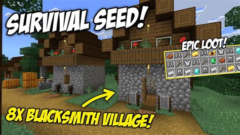 BEST Minecraft Blacksmith Village Seed Bedrock 1 19 1 20 YouTube